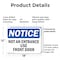 Signmission Not An Entrance Use Front Door OSHA Notice Sign, Plastic, 18in W x 12in L, 2PK OS-2PACK-NS-P-1218-L-15152 - alternate 6